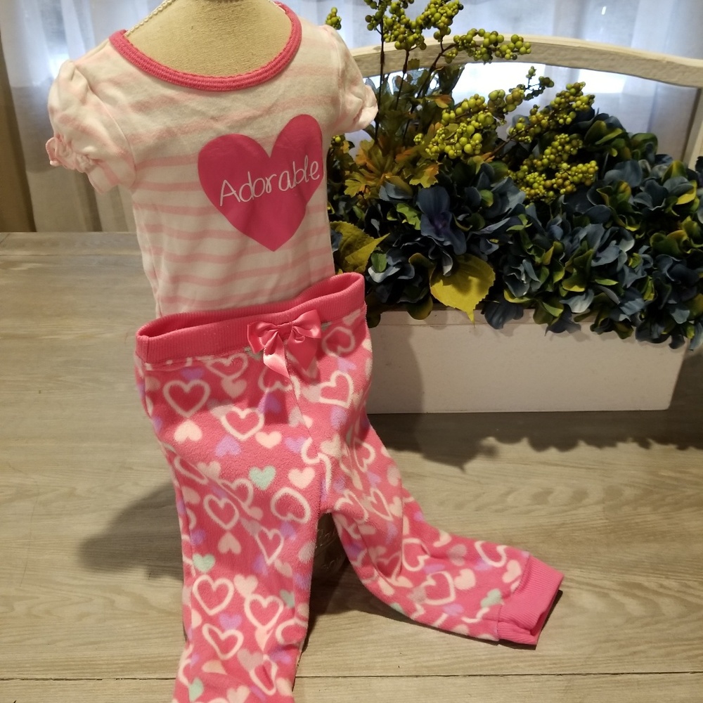 Adorable pj set with fleece pants